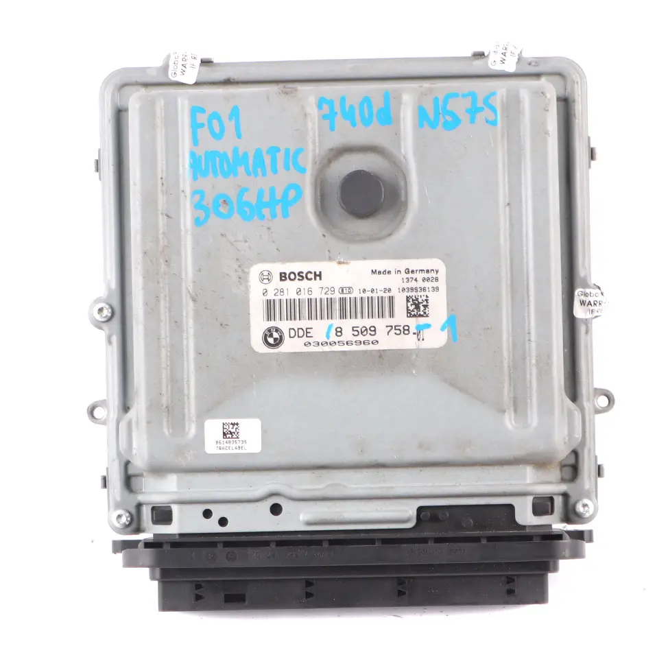 BMW F01 740d N57S Engine Control Unit ECU Kit DME CAS4 Key Automatic - SKU 8509758-1 - Part number 8509758