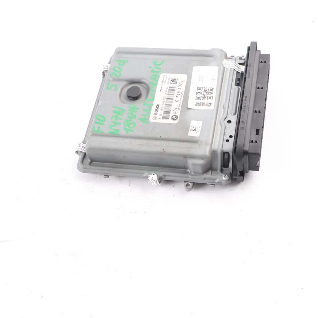 BMW F10 F11 520d Diesel N47N 184HP Engine ECU Control Unit DDE Automatic - SKU 8510137 - Part number 8510137