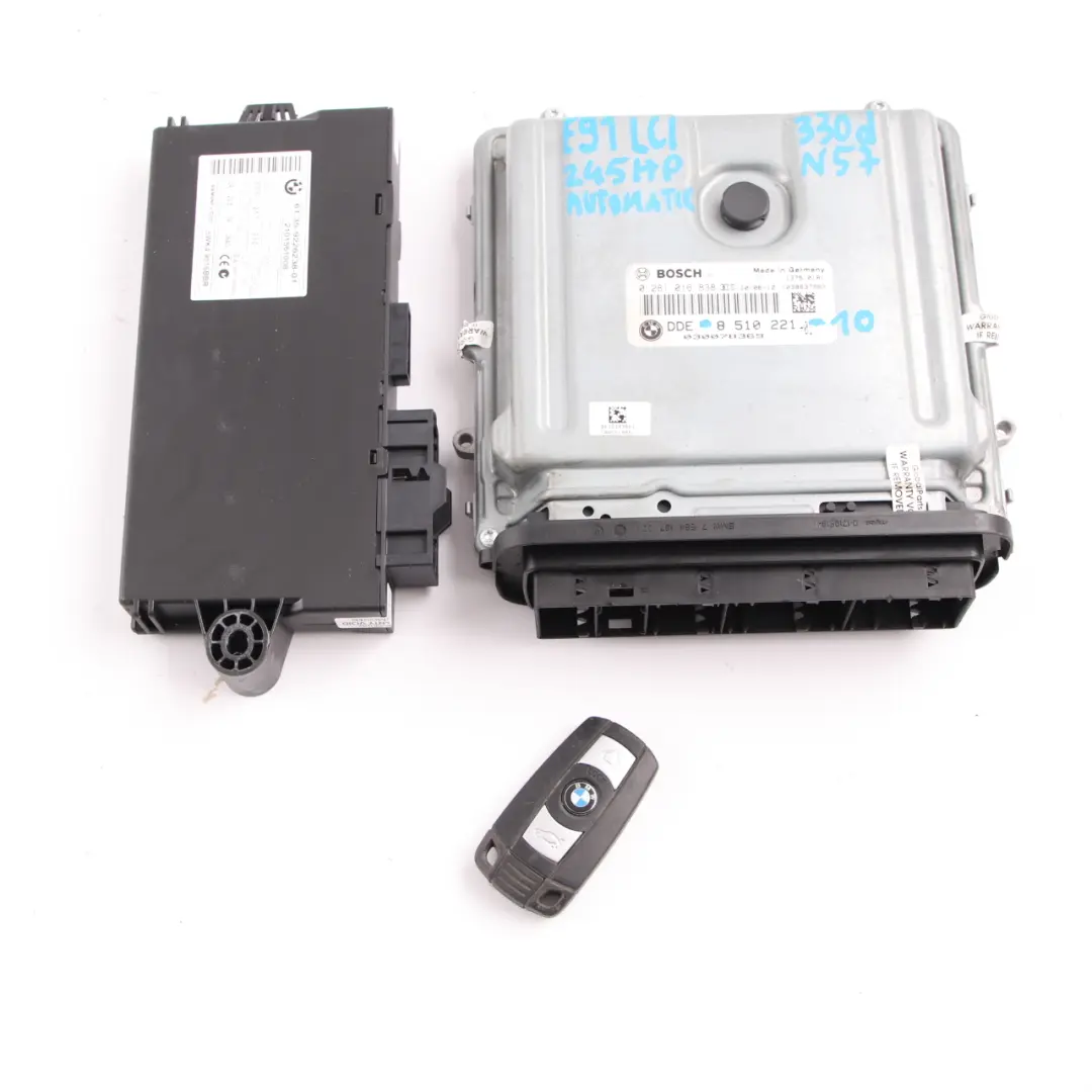 N57 245HP Kit Motor ECU DDE Llave CAS3 para BMW E90 E91 LCI E92 330d Diesel con número de pieza 8510221 BMW E90 E91 LCI E92 330d Diesel N57 245HP Kit Motor ECU DDE Llave CAS3 - SKU 8510221-10 - Número de pieza 8510221