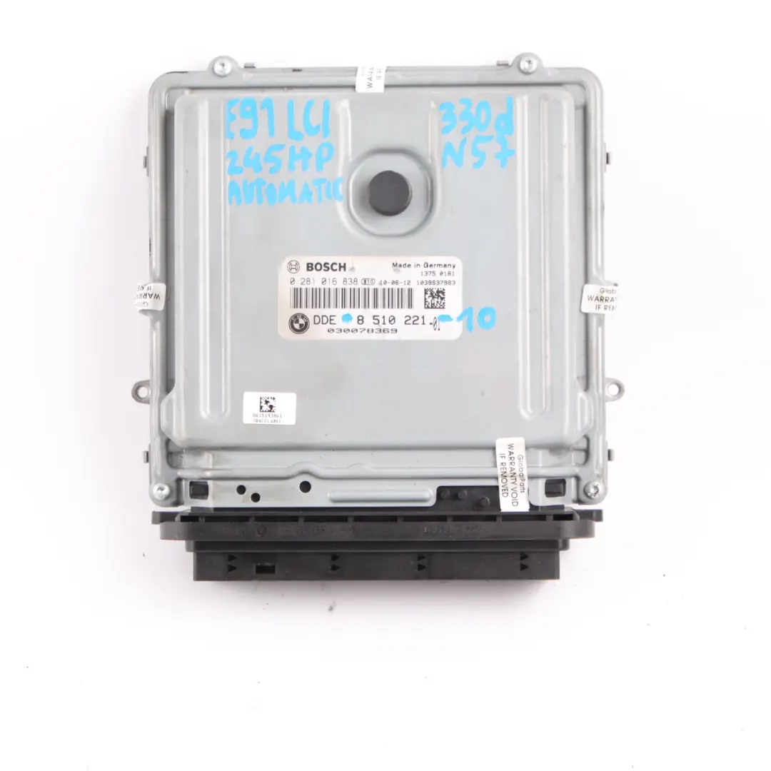 BMW E90 E91 LCI E92 330d Diesel N57 245HP ECU Engine Kit DDE CAS3 + Key - SKU 8510221-10 - Part number 8510221