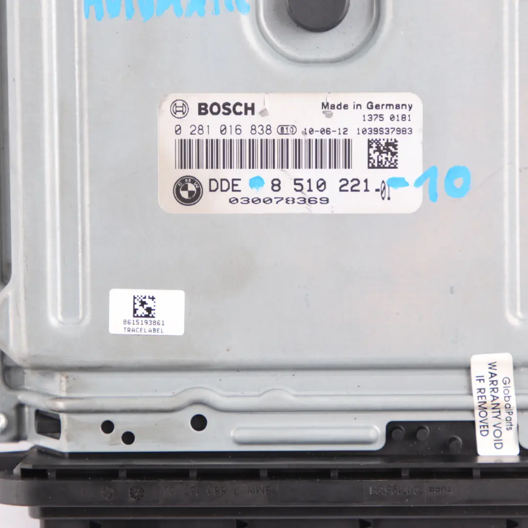 BMW E90 E91 LCI E92 330d Diesel N57 245PS ECU Motor Kit DDE CAS3 Schlüssel - SKU 8510221-10 - Teilenummer 8510221