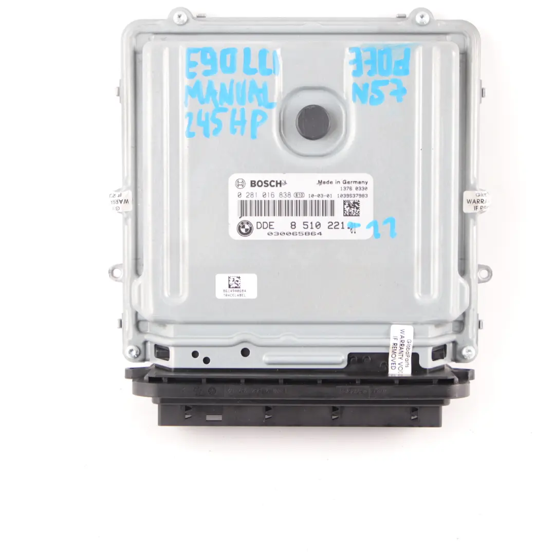 BMW E90 E91 LCI E92 330d Diesel N57 245HP ECU Engine Kit DDE CAS3 + Keys - SKU 8510221-11 - Part number 8510221
