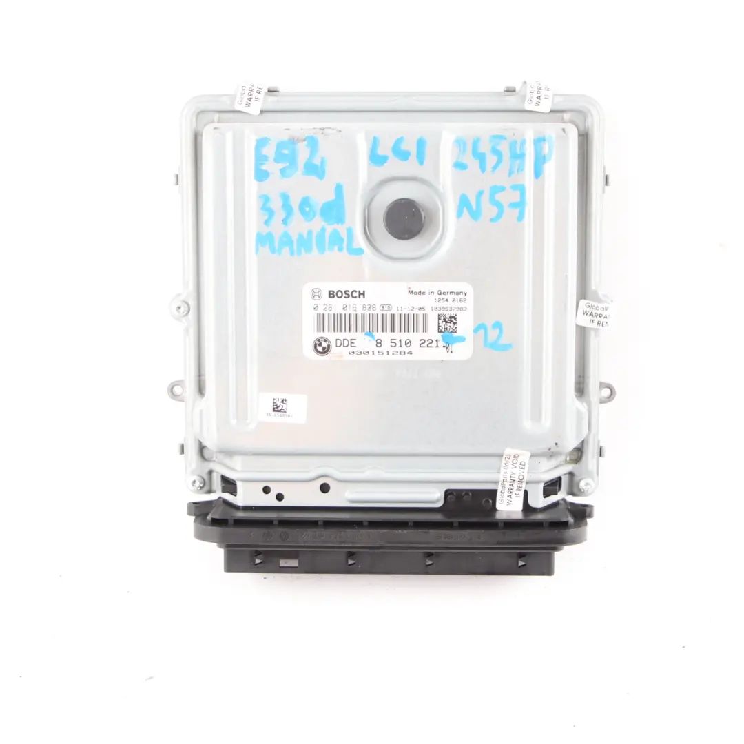 BMW E90 E91 LCI E92 330d N57 245HP ECU Engine Kit DDE CAS3 Key Manual - SKU 8510221-12 - Part number 8510221