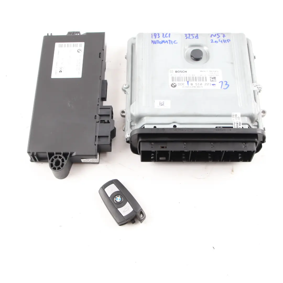 BMW E90 E91 LCI E92 325d Diesel N57 204HP ECU Engine Kit DDE CAS3 + Key - SKU 8510221-13 - Part number 8510221