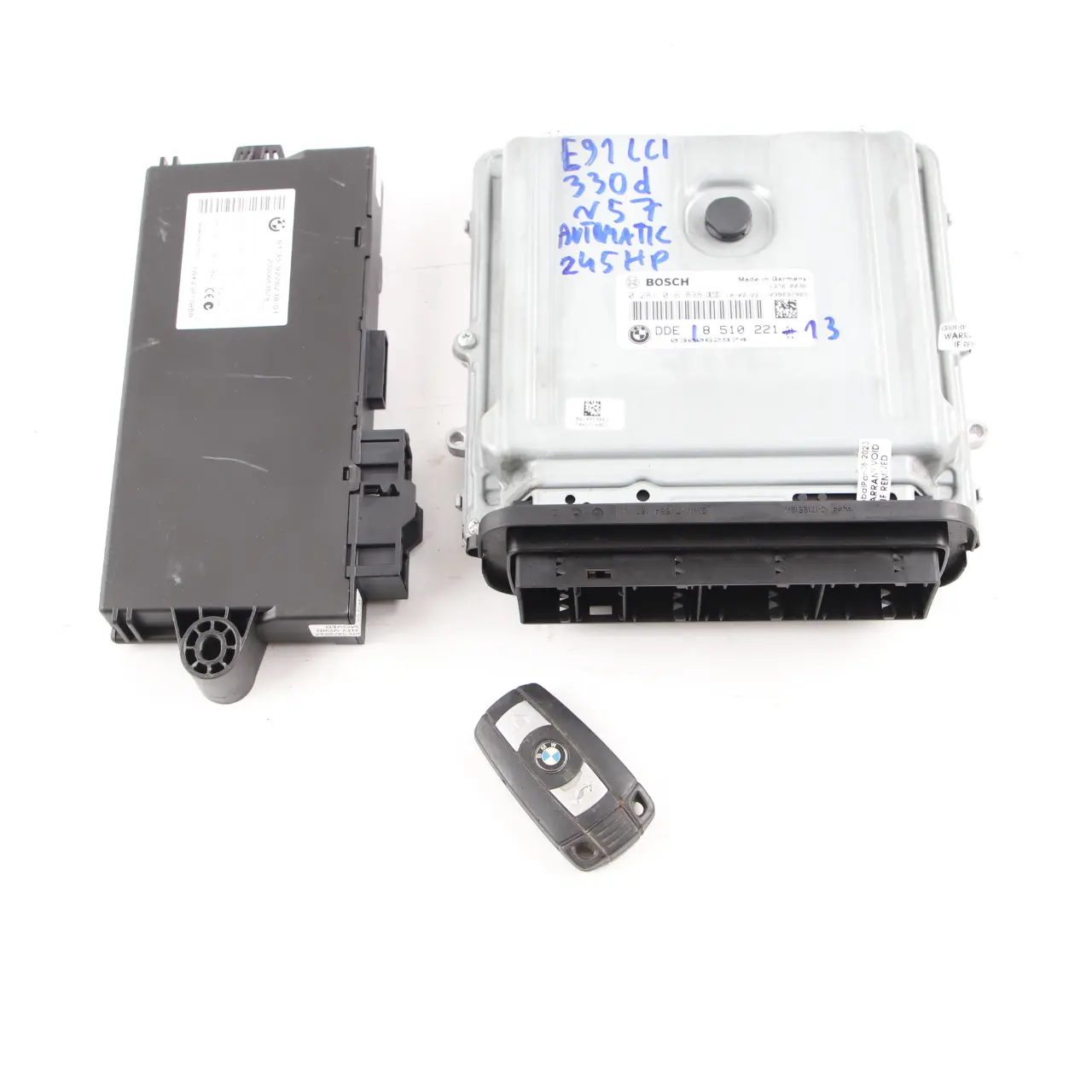 BMW E90 E91 LCI E92 330d Diesel N57 245PK ECU Motor Kit DDE 8510221 CAS3 Sleutel