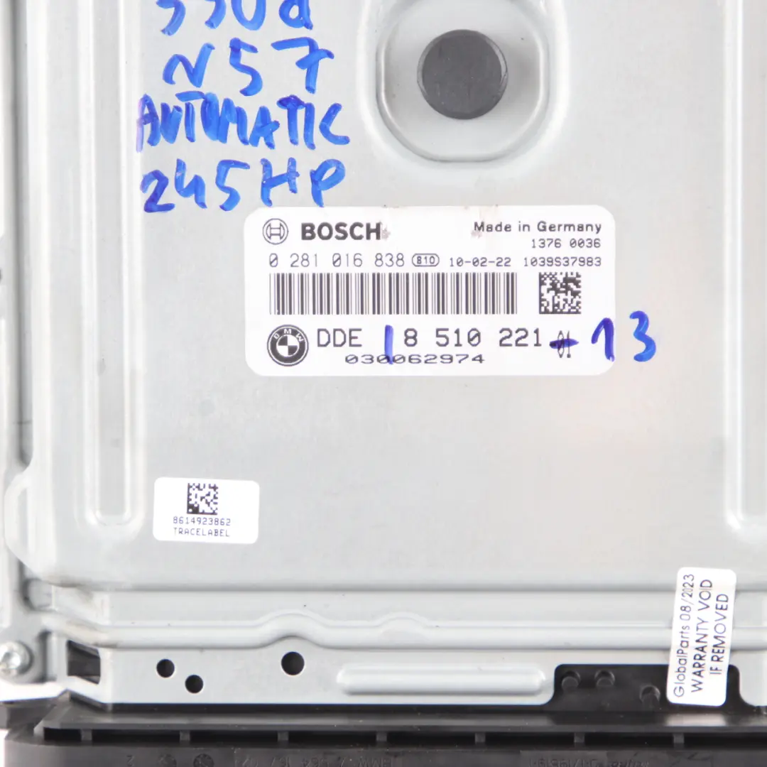 BMW E90 E91 LCI E92 330d Diesel N57 245HP ECU Engine Kit DDE CAS3 + Key - SKU 8510221-14 - Part number 8510221