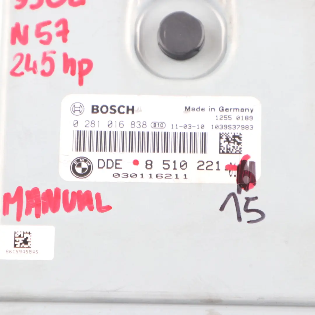 BMW E90 E91 LCI E92 330D Diesel N57 245PS ECU Motor Kit DDE - SKU 8510221-15 - Teilenummer 8510221