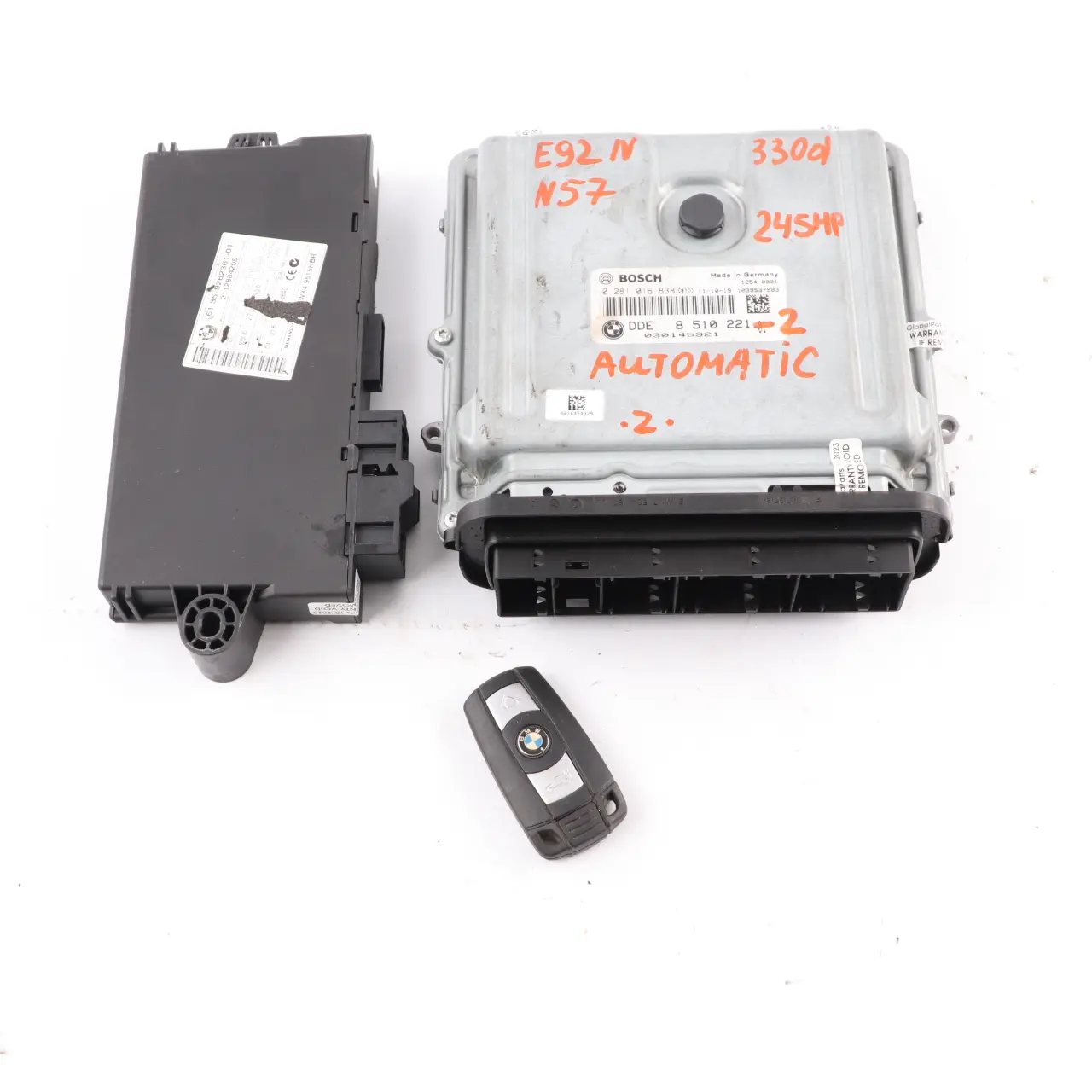 BMW E90 E91 LCI E92 330d Diesel N57 245HP ECU Motore Kit DDE 8510221 CAS3 Chiave