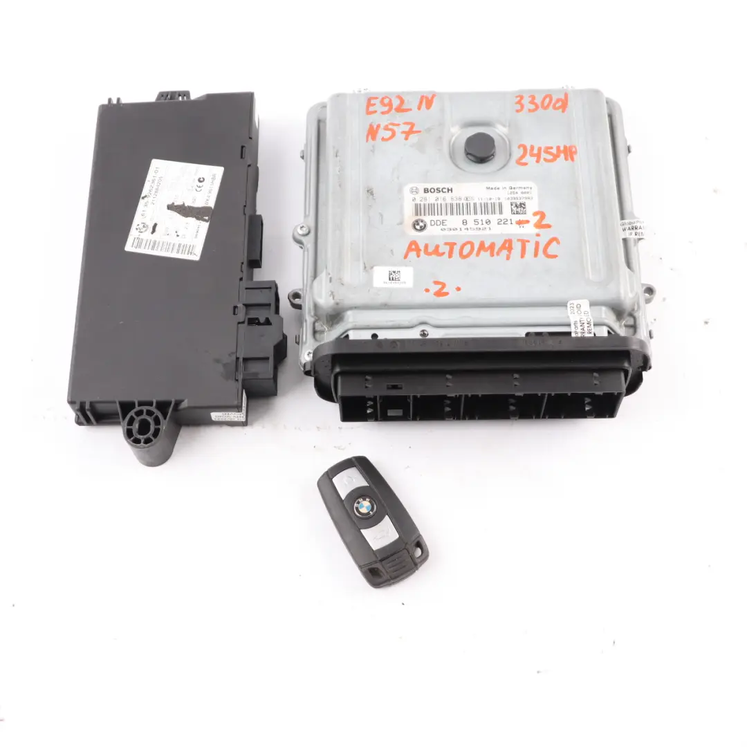 N57 245HP ECU Motore Kit DDE CAS3 Chiave per BMW E90 E91 LCI E92 330d Diesel con numero di parte 8510221 BMW E90 E91 LCI E92 330d Diesel N57 245HP ECU Motore Kit DDE CAS3 Chiave - SKU 8510221-2 - Numero di parte 8510221