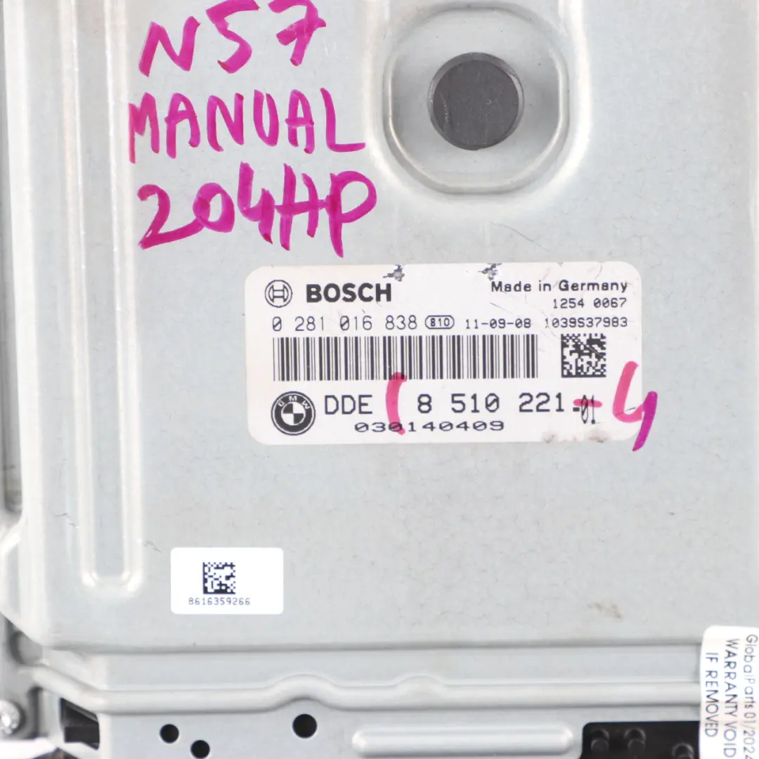 N57 204HP ECU Engine Kit DDE CAS3 + Key to BMW E90 E91 LCI E92 325d Diesel with Part number 8510221 BMW E90 E91 LCI E92 325d Diesel N57 204HP ECU Engine Kit DDE CAS3 + Key - SKU 8510221-4 - Part number 8510221