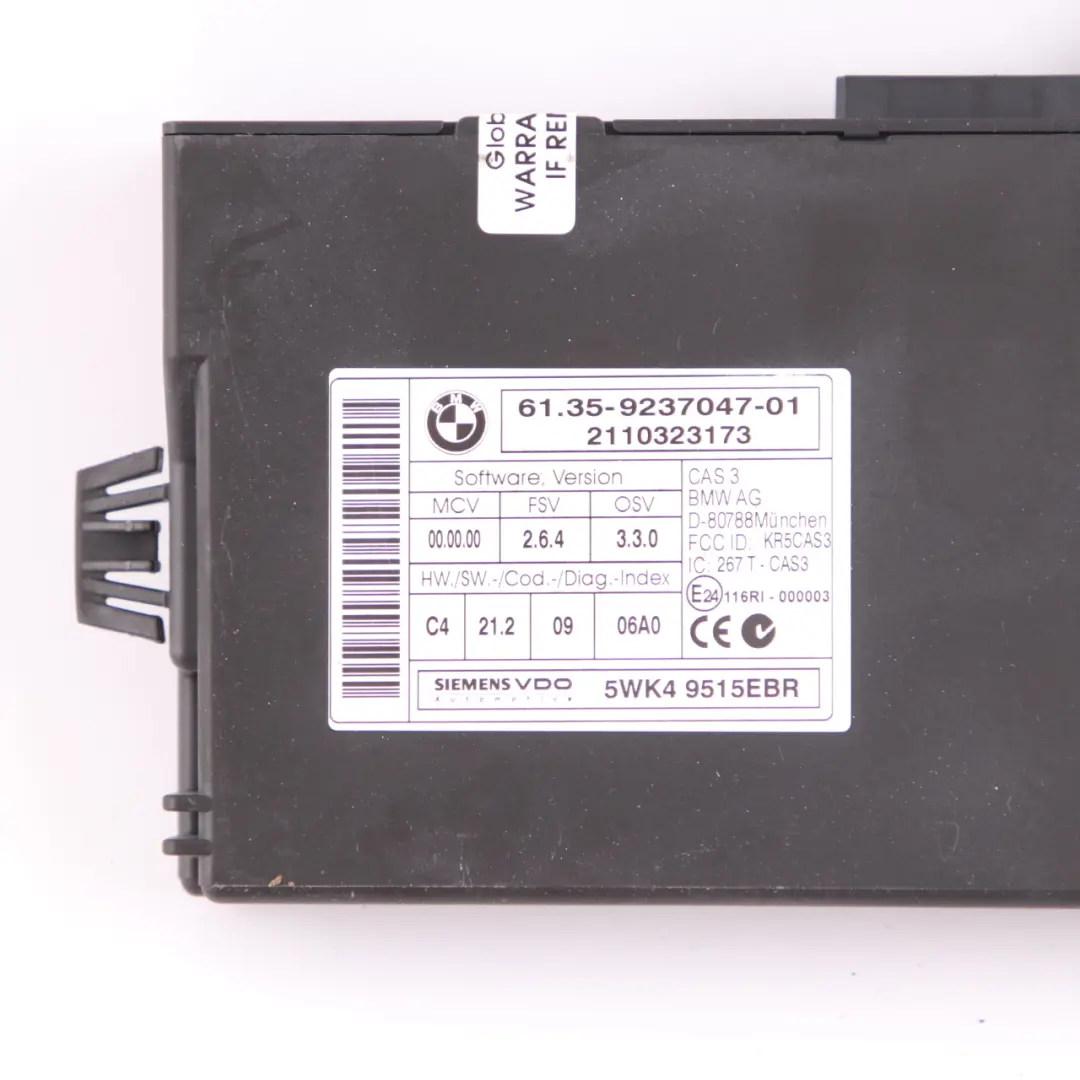 BMW E90 E91 LCI E92 325d Diesel N57 204HP ECU Engine Kit DDE CAS3 + Key - SKU 8510221-6 - Part number 8510221