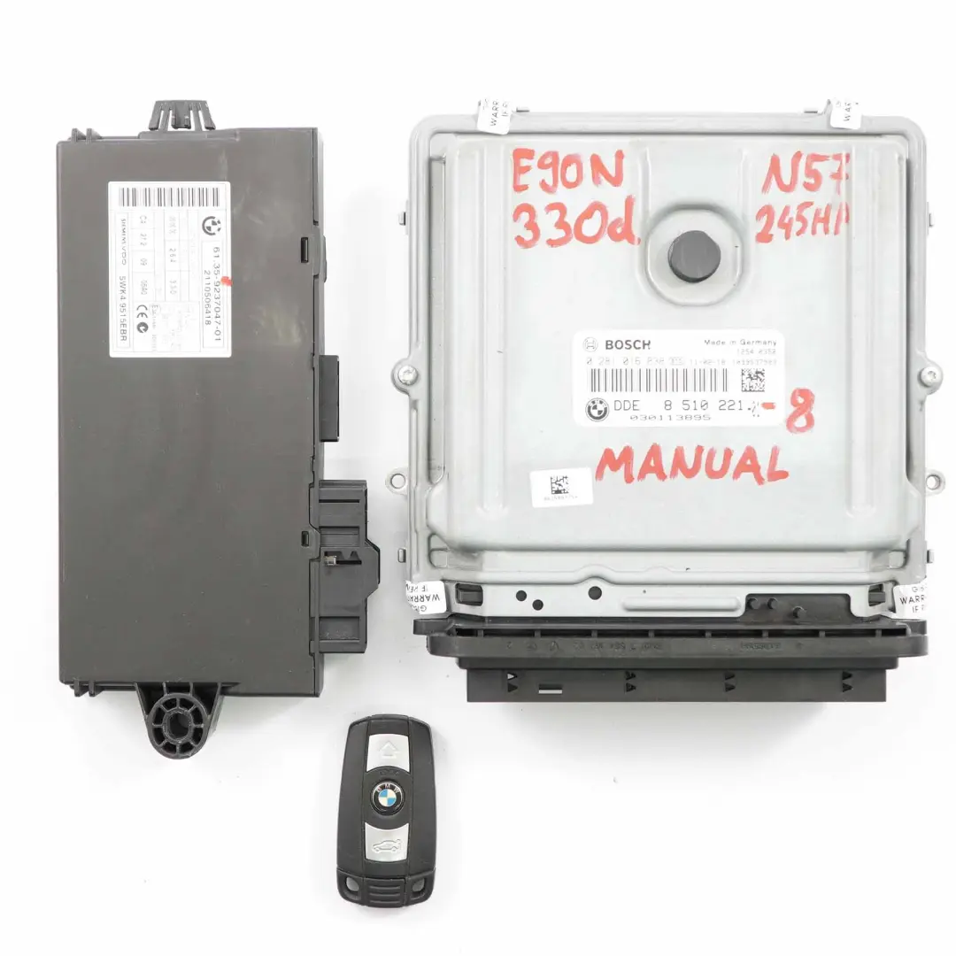 N57 245HP ECU Motore Kit DDE CAS3 Chiave per BMW E90 E91 LCI E92 330d Diesel con numero di parte 8510221 BMW E90 E91 LCI E92 330d Diesel N57 245HP ECU Motore Kit DDE CAS3 Chiave - SKU 8510221-8 - Numero di parte 8510221
