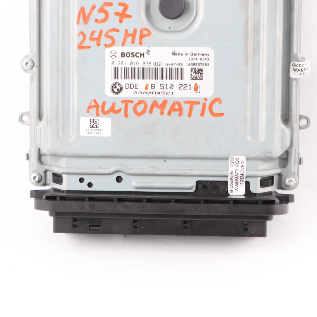 N57 Steuergerät DDE Schaltgetrieb für BMW E90 E91 LCI E92 325d 330d Diesel mit Teilenummer 8510221 BMW E90 E91 LCI E92 325d 330d Diesel N57 Steuergerät DDE Schaltgetrieb - SKU 8510221 - Teilenummer 8510221