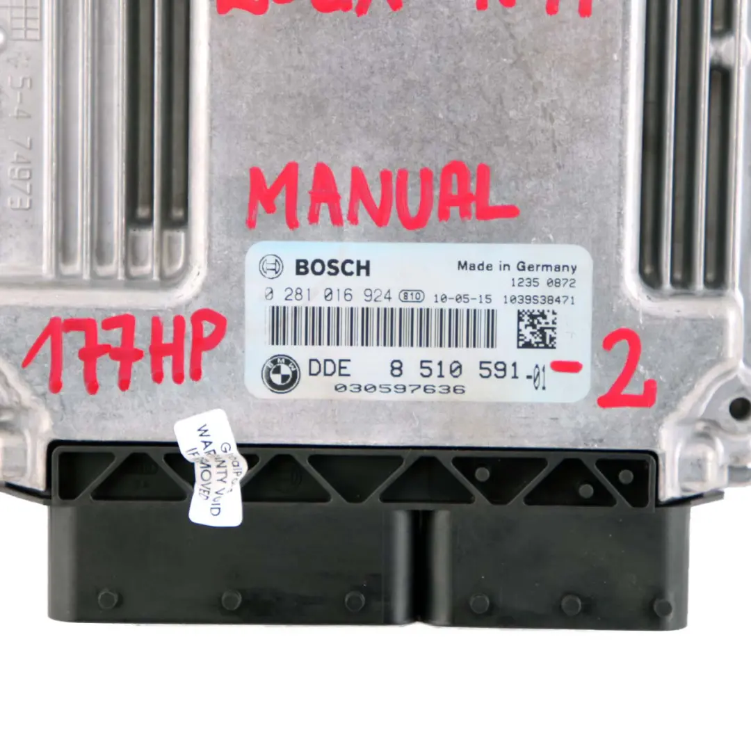 BMW X1 E84 2.0dX N47 177PS Motor ECU Kit DDE CAS3 Schlüssel Handbuch - SKU 8510591-2 - Teilenummer 8510591