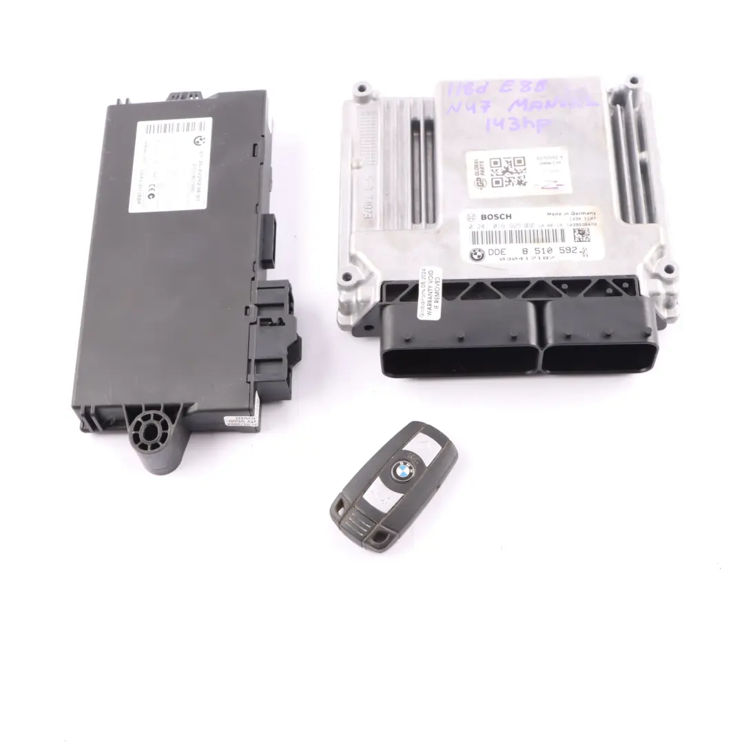 N47 143HP ECU Kit DDE CAS3 Key Manual to BMW E81 E87 E90 LCI 118d 318d with Part number 8510592 BMW E81 E87 E90 LCI 118d 318d N47 143HP ECU Kit DDE CAS3 Key Manual - SKU 8510592-4 - Part number 8510592