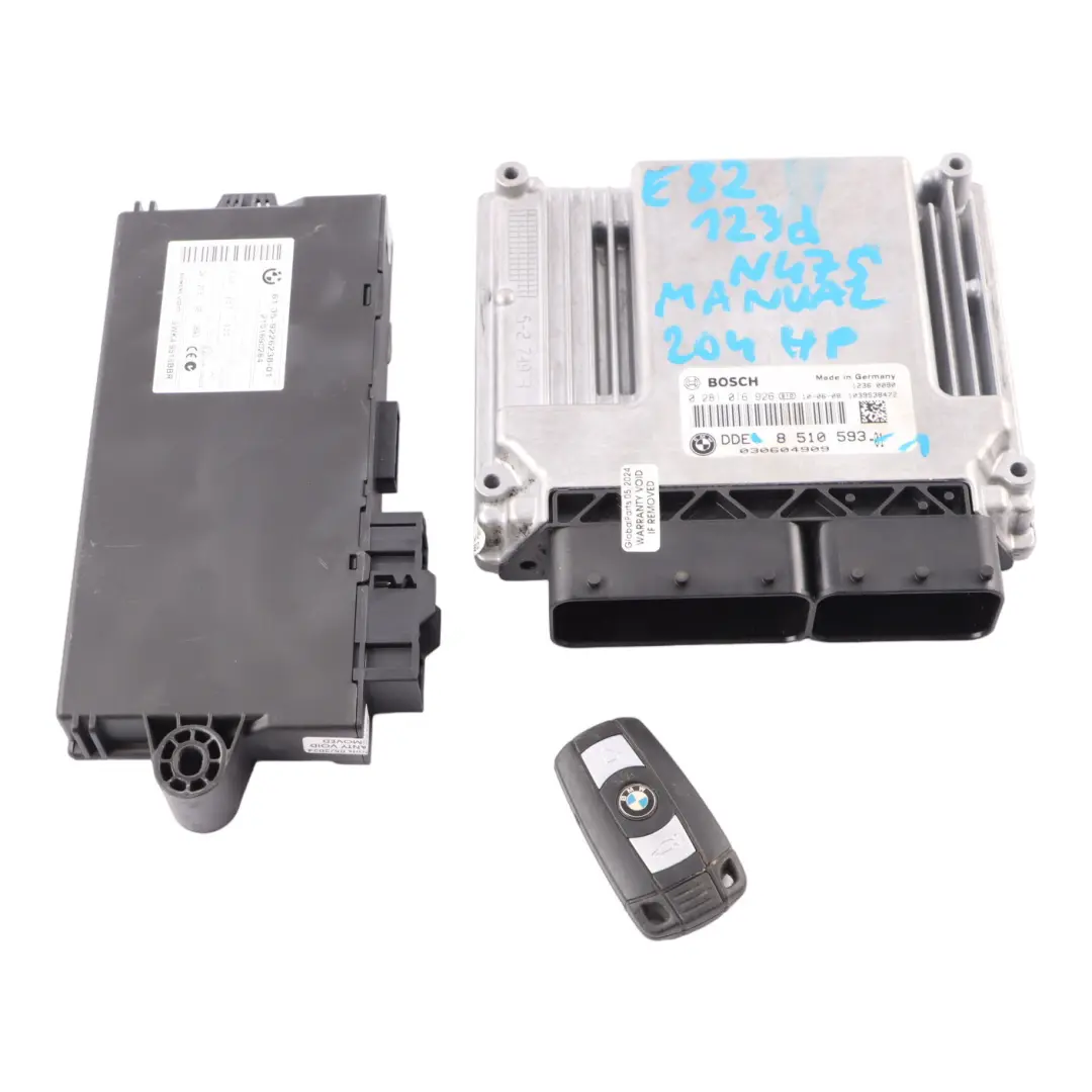BMW E81 E82 E87 LCI E88 N47S 123d 204HP ECU Kit DDE CAS 3 Key Manual - SKU 8510593-1 - Part number 8510593