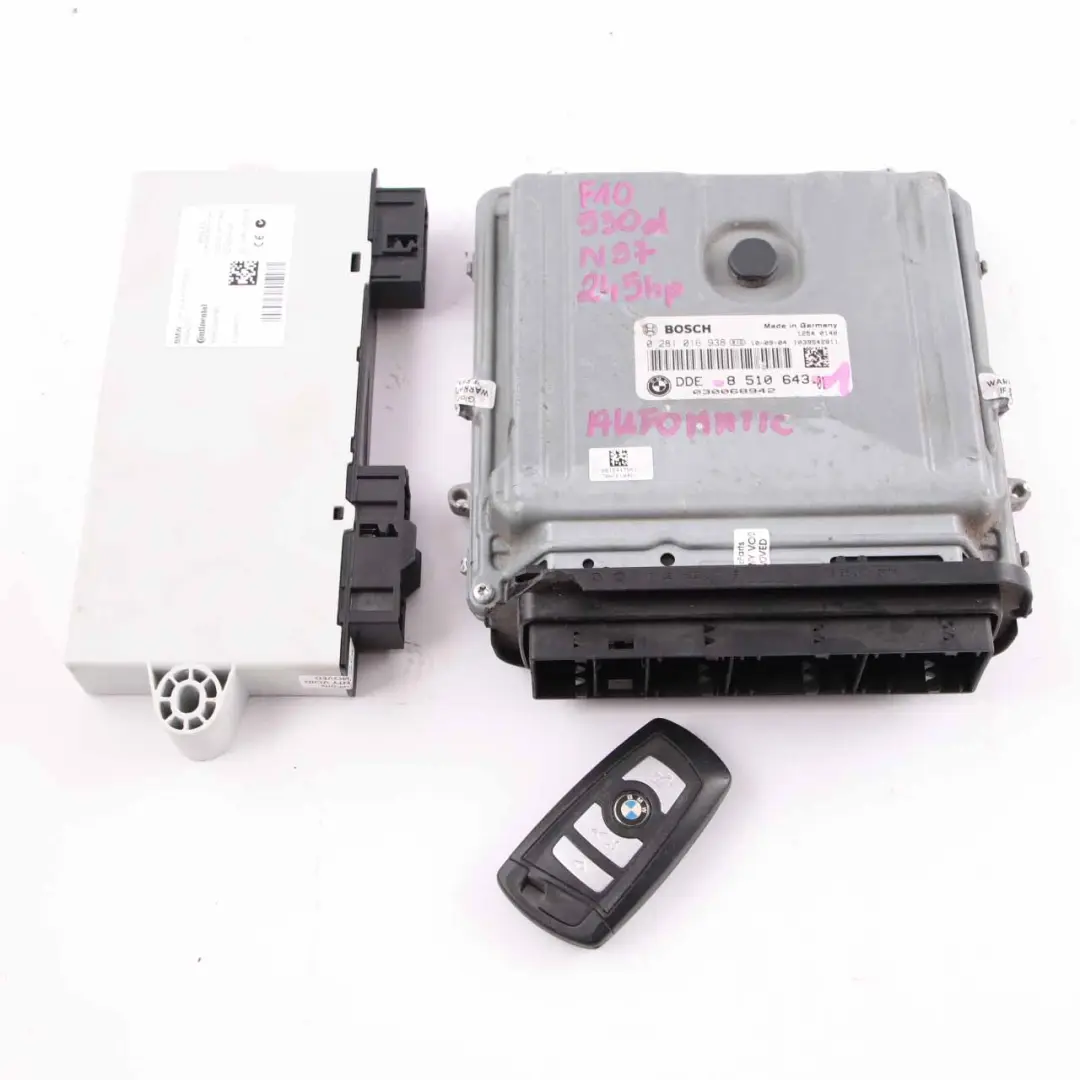 N57 245HP Motor Control ECU Kit Módulo DDE CAS4 Clave para BMW F10 F11 530d con número de pieza 8510643 BMW F10 F11 530d N57 245HP Motor Control ECU Kit Módulo DDE CAS4 Clave - SKU 8510643-1 - Número de pieza 8510643