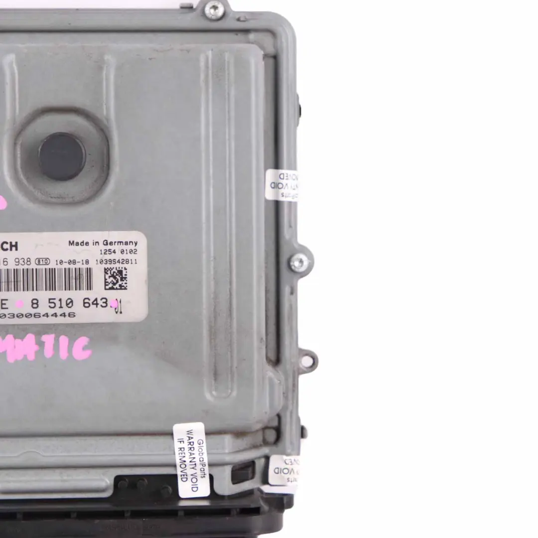 N57 204HP Engine Control Unit ECU Module DDE Automatic to BMW F10 F11 525d with Part number 8510643 BMW F10 F11 525d N57 204HP Engine Control Unit ECU Module DDE Automatic - SKU 8510643 - Part number 8510643