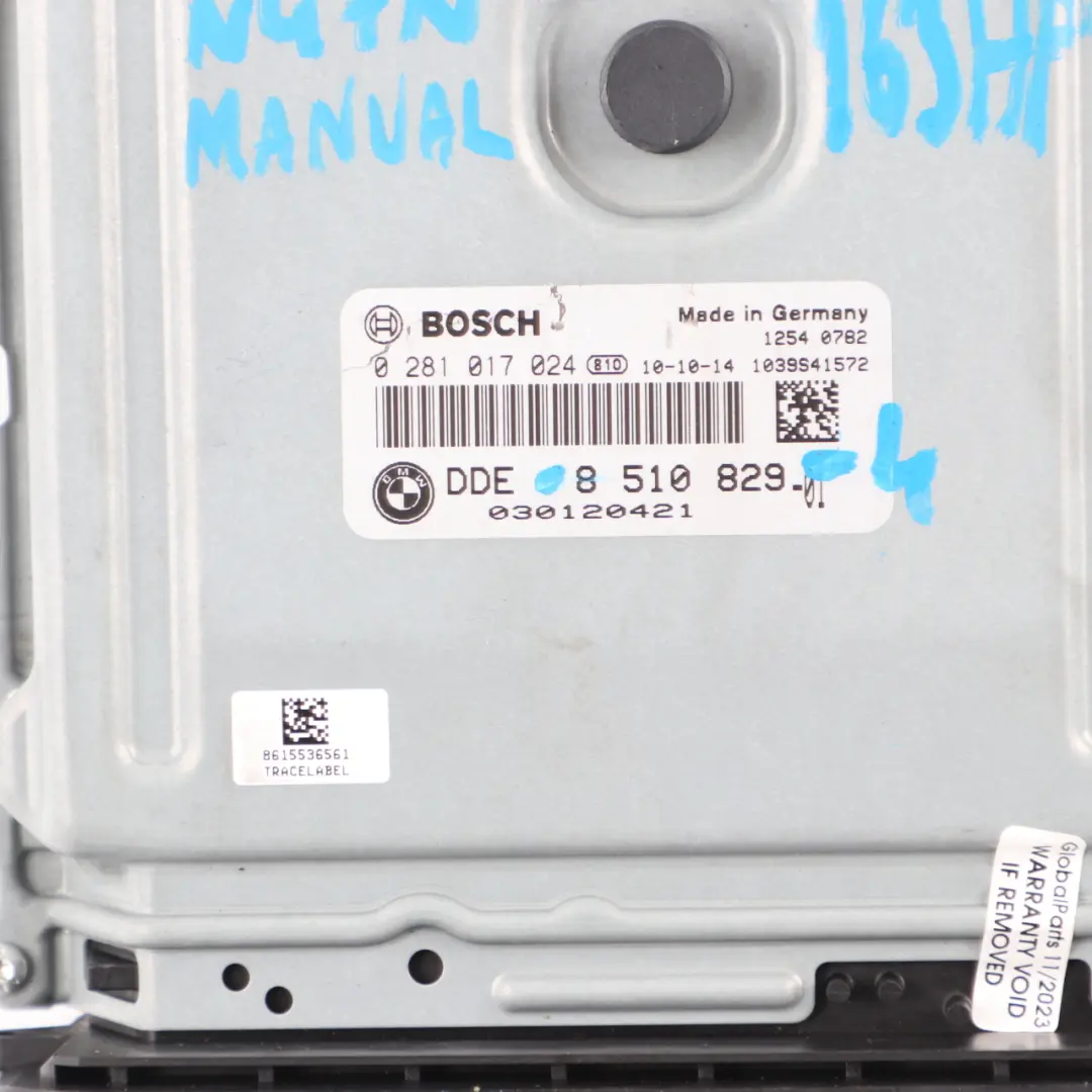 BMW E90 LCI N47N 320d edition 163HP ecu Kit Commande Dde CAS3 +Cle - SKU 8510829-4 - Numéro de pièce 8510829