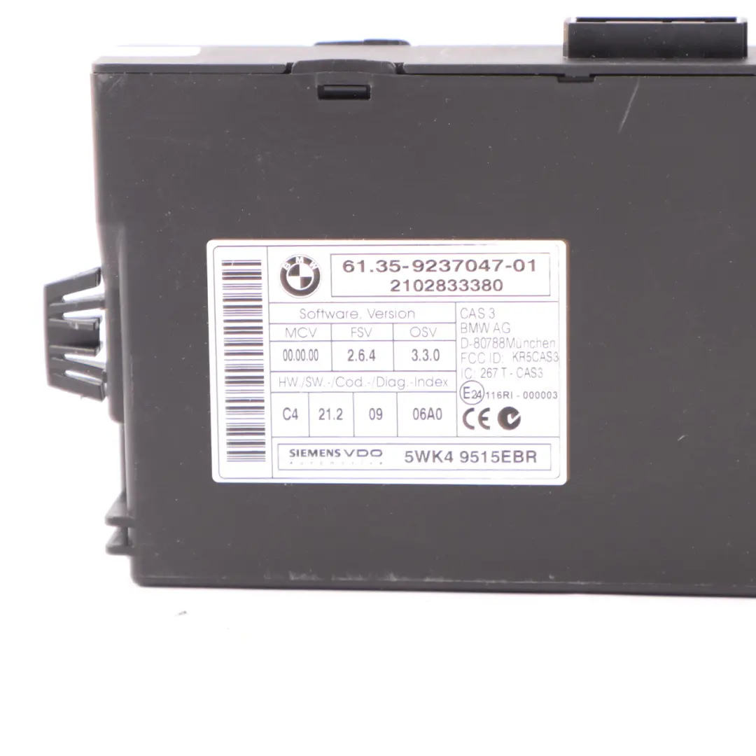 BMW E90 LCI N47N 320d edition 163HP ecu Kit Commande Dde CAS3 +Cle - SKU 8510829-4 - Numéro de pièce 8510829
