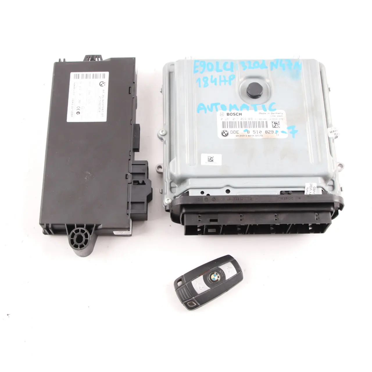 BMW E90 E91 LCI N47N 320d 184HP ECU KIT DDE 8510829 CAS3 Llave Automático