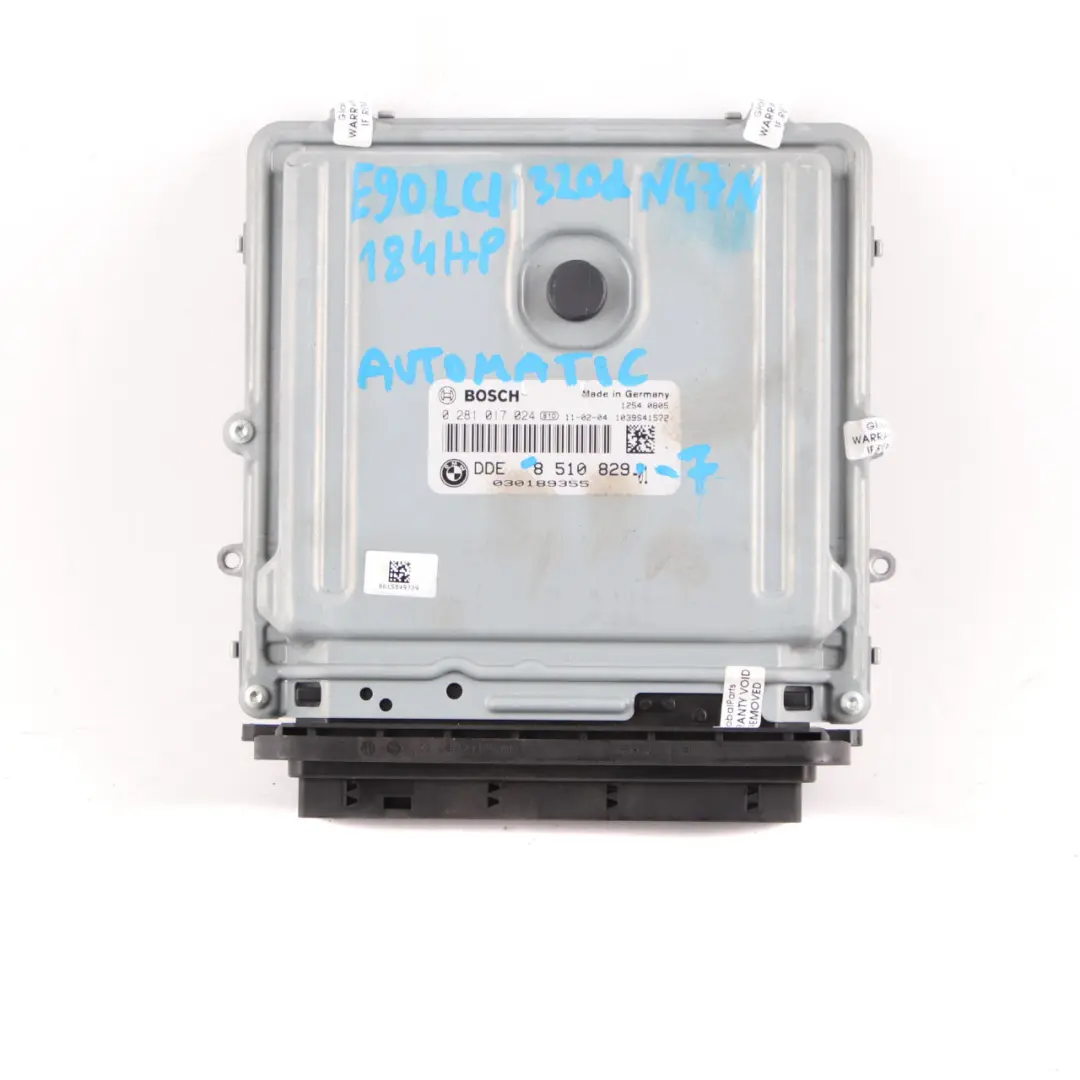 BMW E90 E91 LCI N47N 320d 184HP ECU KIT DDE CAS3 Schlüssel Automatik - SKU 8510829-7 - Teilenummer 8510829