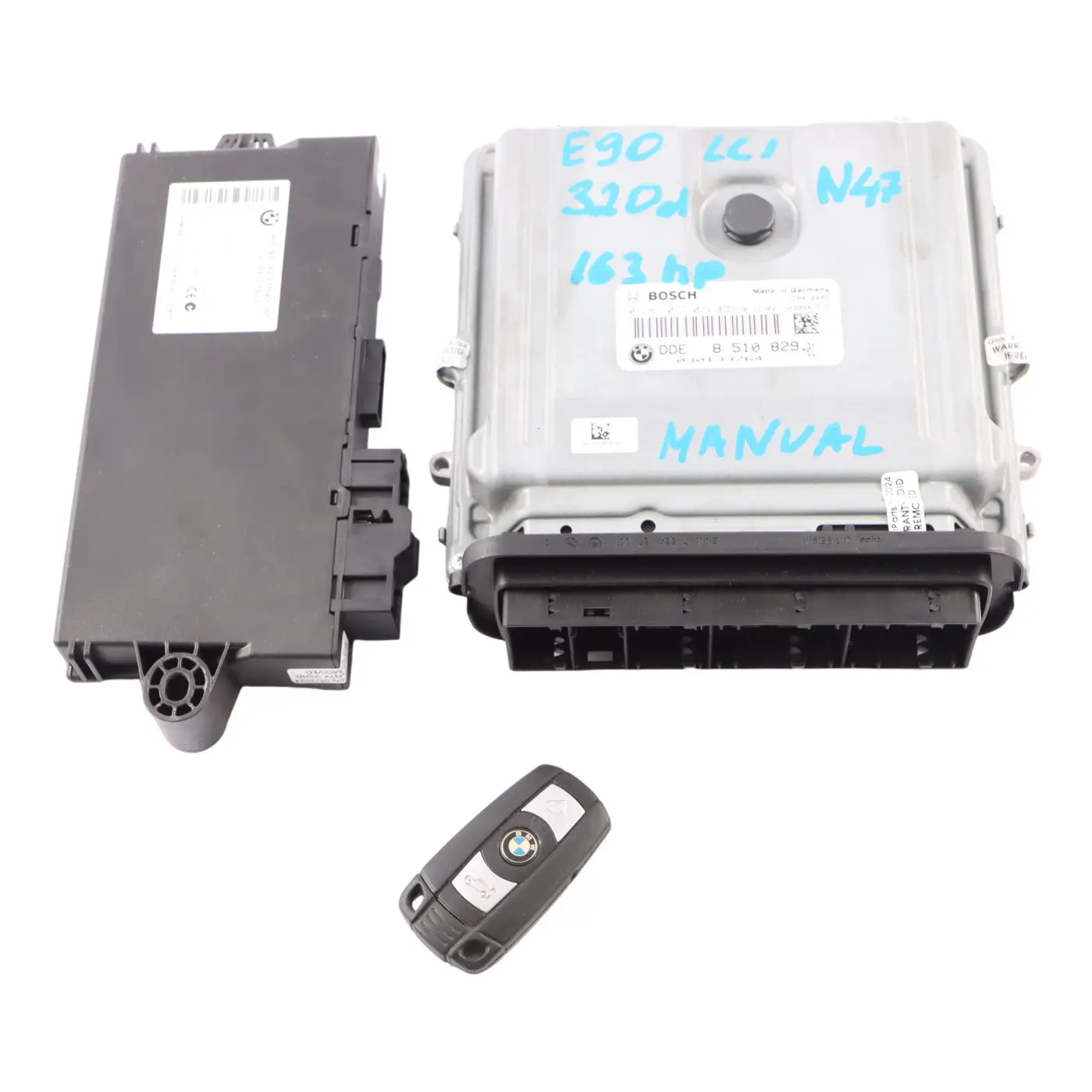 BMW E90 E91 LCI N47N 320d 163HP Motor ECU KIT DDE 8510829 CAS3 Clave Manual