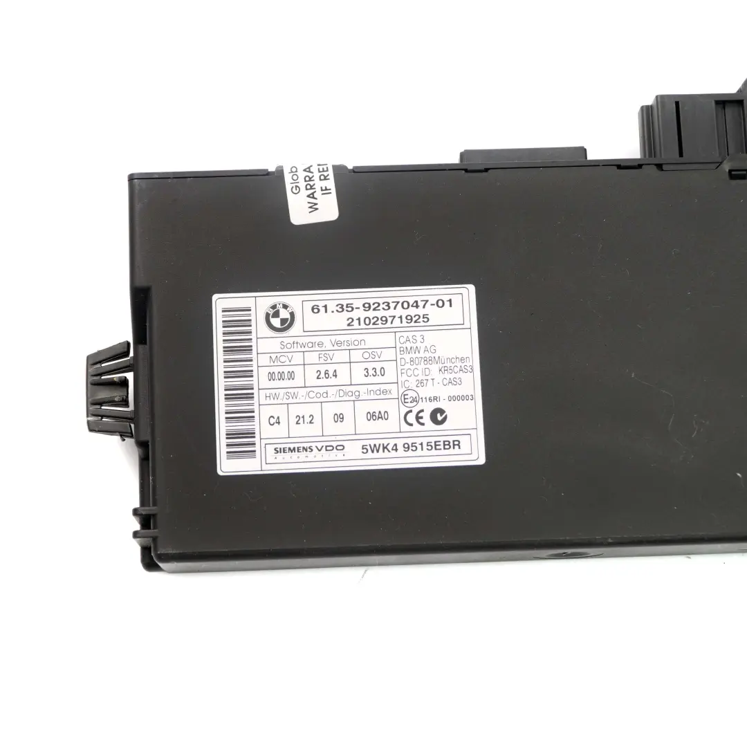 N47N Centralina ECU Kit Dde CAS3 + Chiave per BMW E90 E91 LCI 318d con numero di parte 8510832 BMW E90 E91 LCI 318d N47N Centralina ECU Kit Dde CAS3 + Chiave - SKU 8510832-1 - Numero di parte 8510832