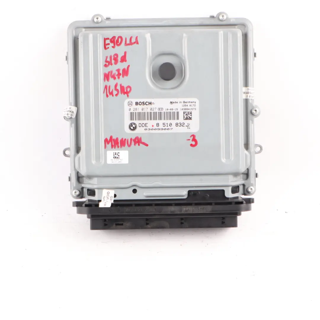 N47N 318d 143HP Engine ECU Kit DDE CAS3 + Key Manual to BMW E90 E91 LCI with Part number 8510832 BMW E90 E91 LCI N47N 318d 143HP Engine ECU Kit DDE CAS3 + Key Manual - SKU 8510832-3 - Part number 8510832