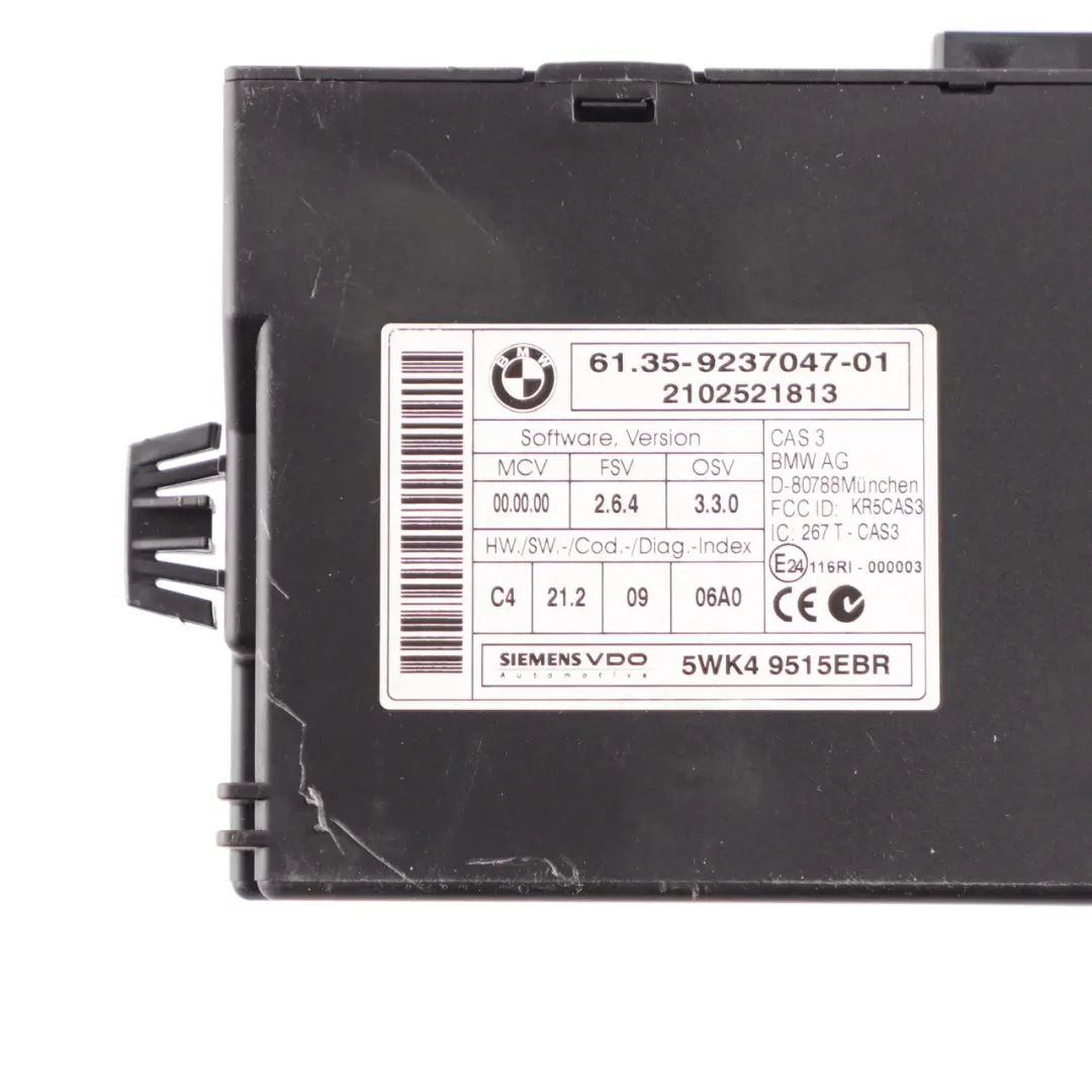 BMW E90 E91 LCI N47N 318d 143HP Engine ECU Kit DDE CAS3 + Key Manual - SKU 8510832-3 - Part number 8510832