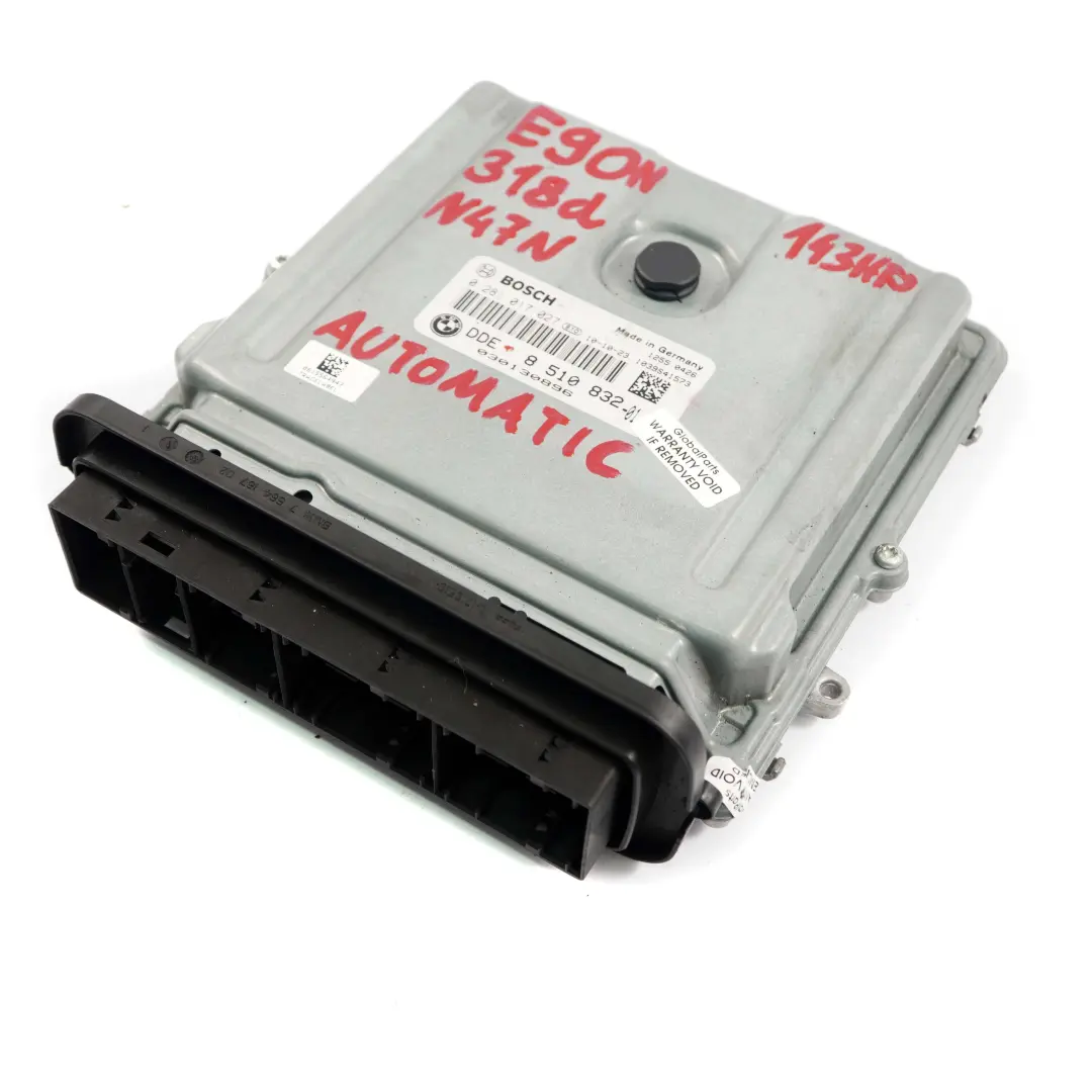 BMW E90 E91 LCI 318d N47N 143PS ECU Steuergerät DDE Automatikgetriebe - SKU 8510832 - Teilenummer 8510832