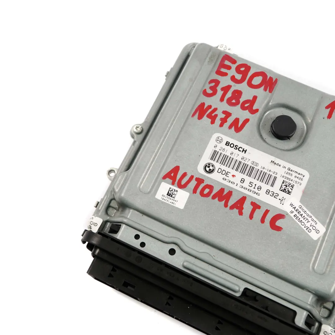 BMW E90 E91 LCI 318d N47N 143PS ECU Steuergerät DDE Automatikgetriebe - SKU 8510832 - Teilenummer 8510832
