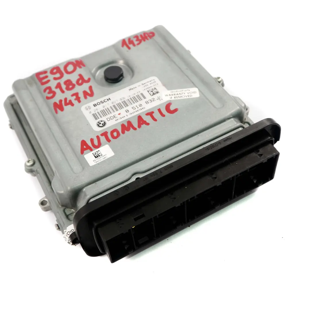 BMW E90 E91 LCI 318d N47N 143PS ECU Steuergerät DDE Automatikgetriebe - SKU 8510832 - Teilenummer 8510832