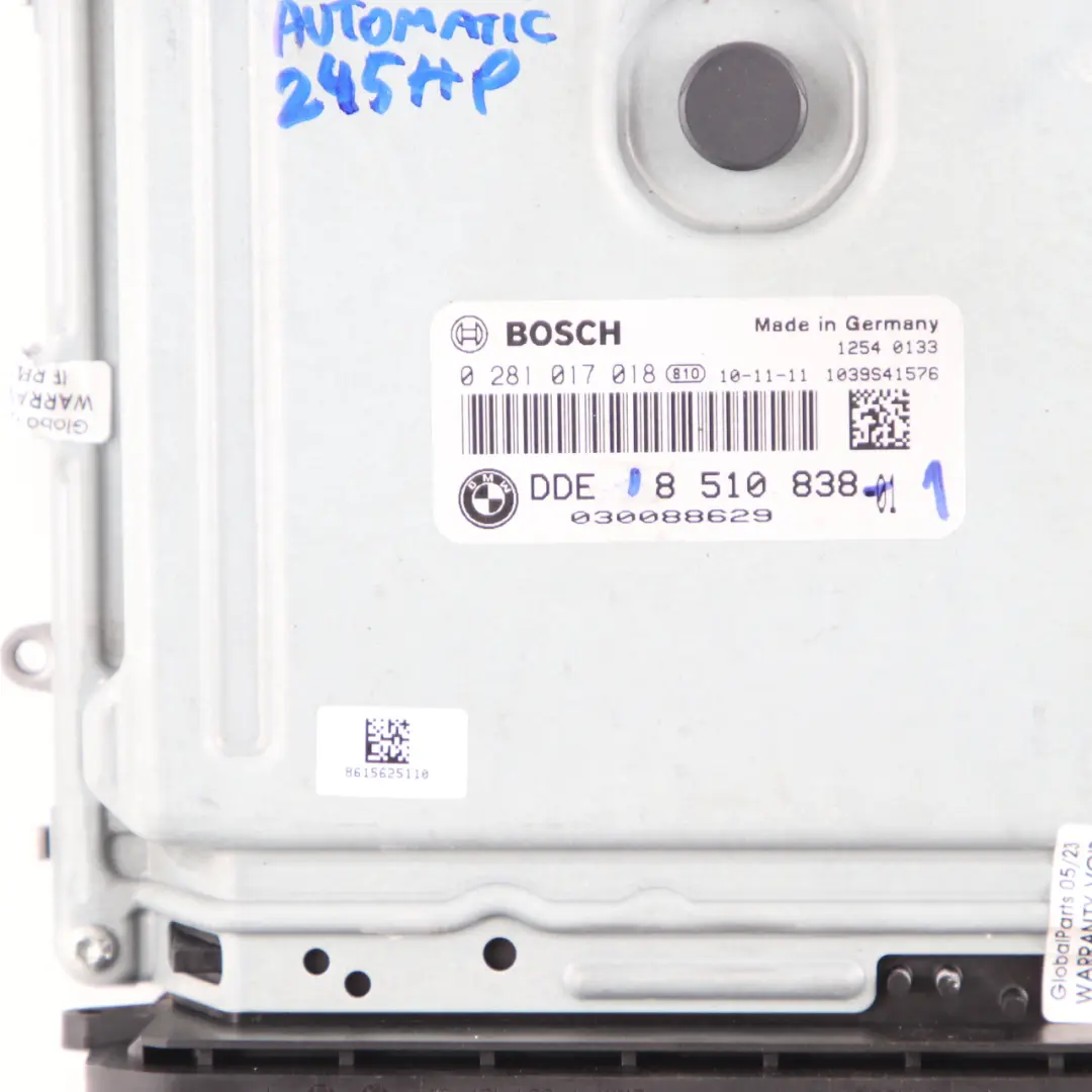 30dX Diesel N57 245HP ECU Kit DDE + CAS3 + Key to BMW X5 E70 X6 E71 LCI with Part number 8510838 BMW X5 E70 X6 E71 LCI 30dX Diesel N57 245HP ECU Kit DDE + CAS3 + Key - SKU 8510838-1 - Part number 8510838