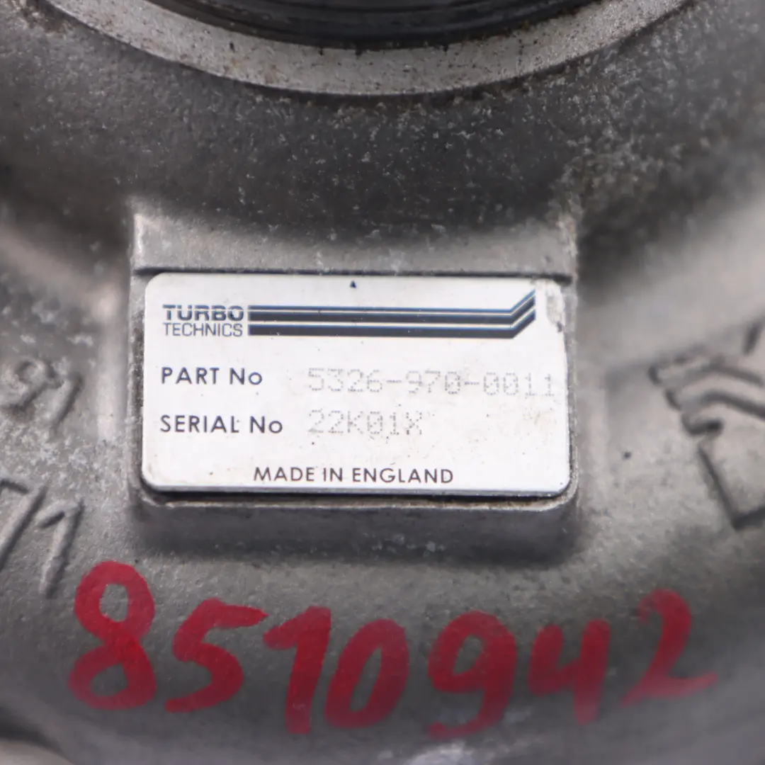 BMW F30 F31 F32 F10 335dX 435dX 535d N57Z Turbocompresor diesel - SKU 8510942 - Número de pieza 8510942
