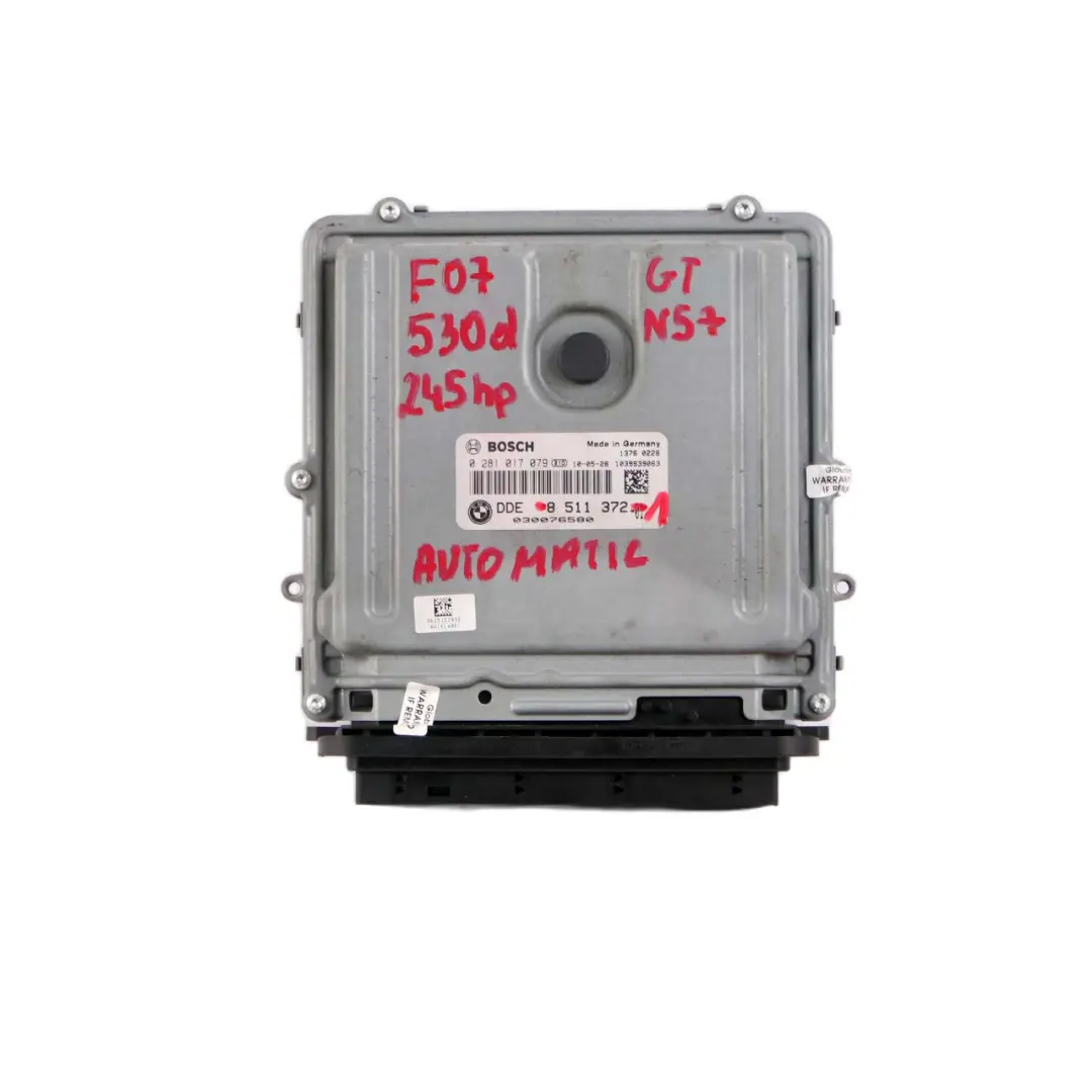 BMW F01 F07 530d 730d N57 Zestaw Sterownik ECU - SKU 8511372-1 - Numer Części 8511372