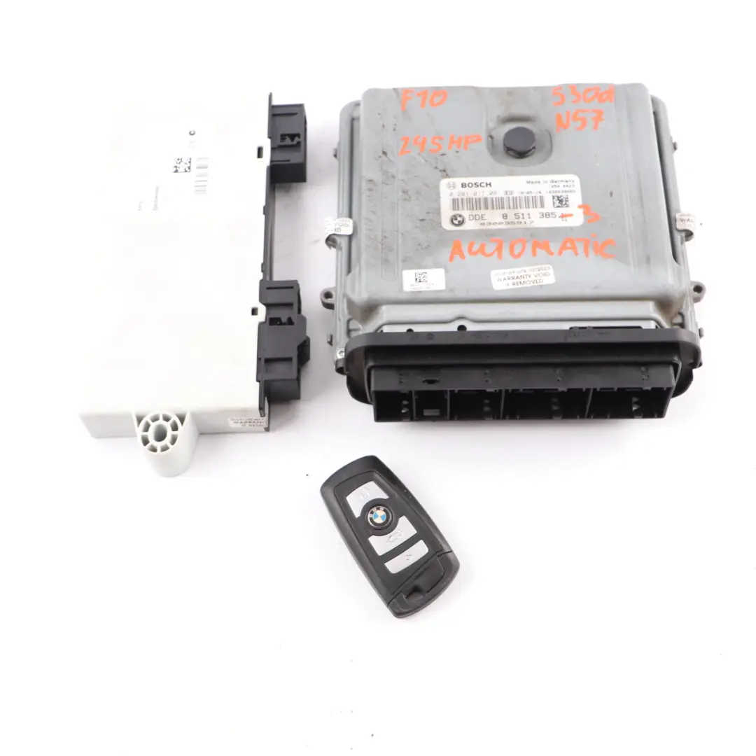 N57 204HP Engine Control Unit ECU Module DDE Automatic to BMW F10 F11 525d with Part number 8511385 BMW F10 F11 525d N57 204HP Engine Control Unit ECU Module DDE Automatic - SKU 8511385 - Part number 8511385