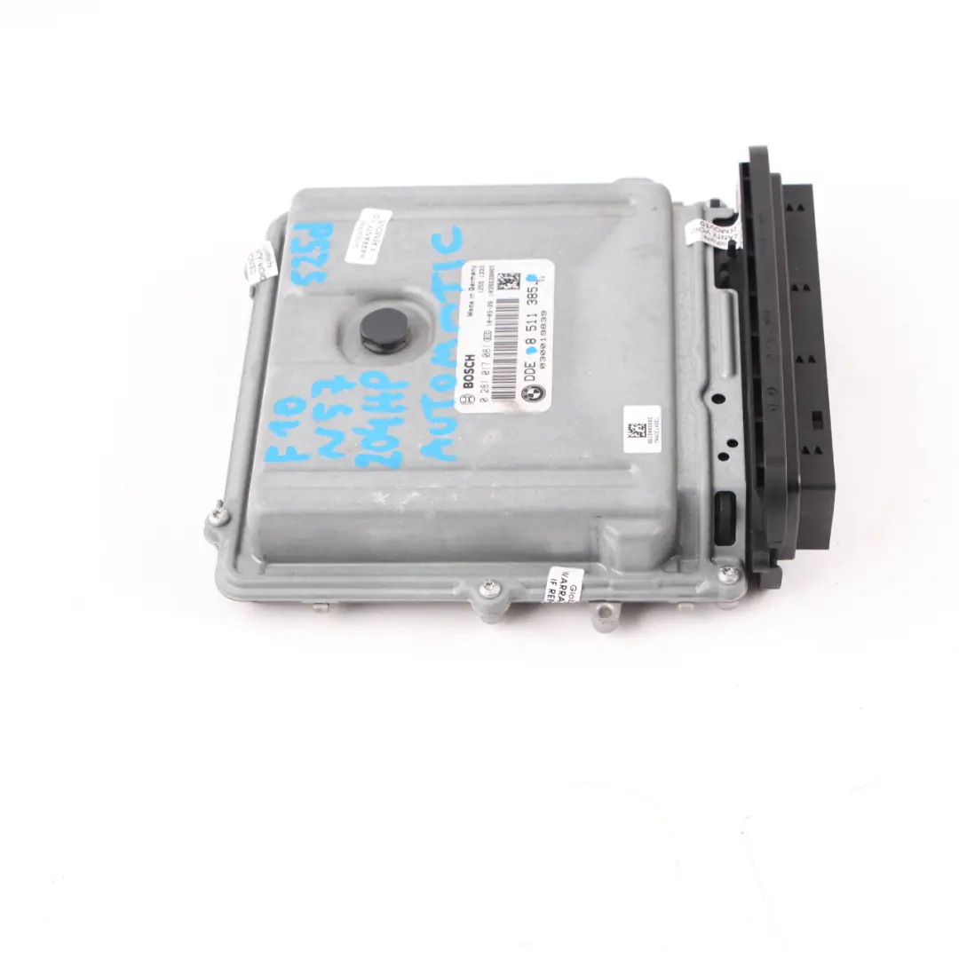 N57 204HP Engine Control Unit ECU Module DDE Automatic to BMW F10 F11 525d with Part number 8511385 BMW F10 F11 525d N57 204HP Engine Control Unit ECU Module DDE Automatic - SKU 8511385 - Part number 8511385