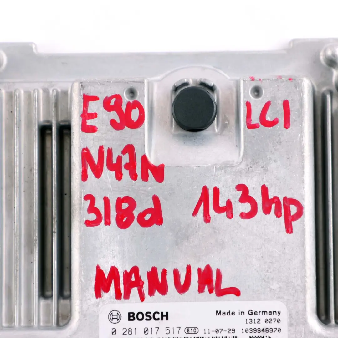 BMW 3 Series E90 E91 LCI 318d N47N ECU Kit DDE + CAS3 + Key Manual - SKU 8512043-1 - Part number 8512043