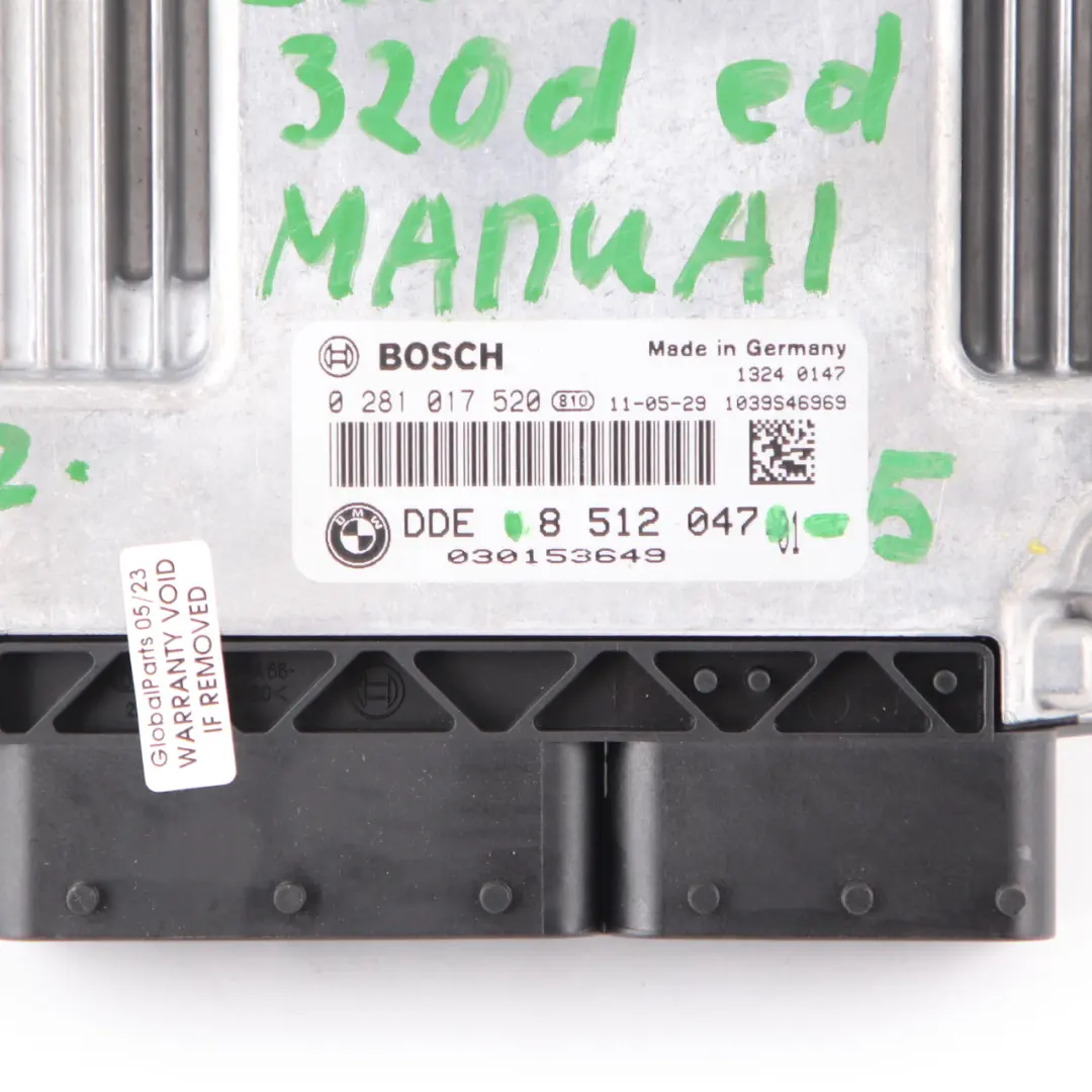 BMW E90 E91 LCI N47N 320d ed ECU KIT DDE CAS 3 Clave Manual - SKU 8512047-5 - Número de pieza 8512047