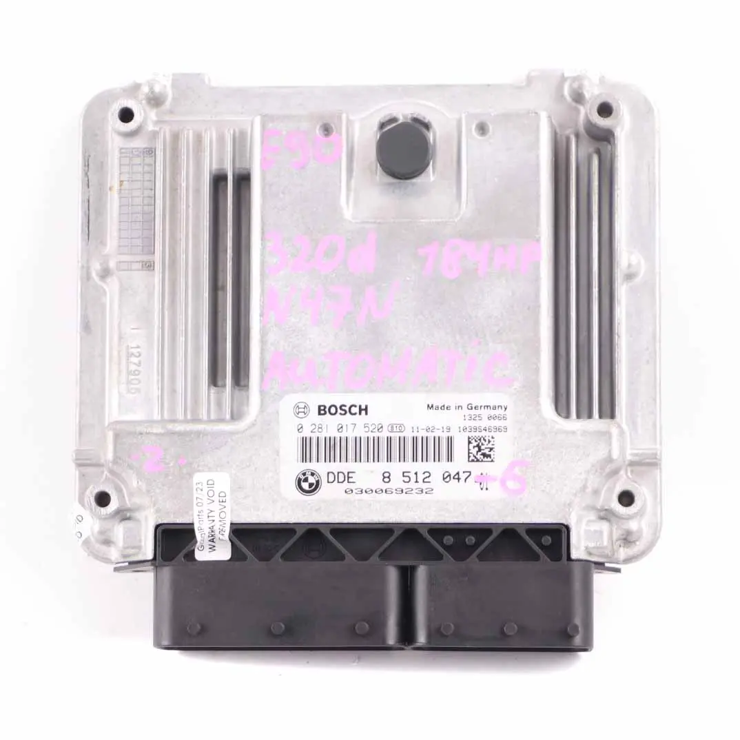 BMW Reihe E90 E91 LCI N47N 320d Grundsteuergerät DDE CAS 3 Schlüssel 851204 - SKU 8512047-6 - Teilenummer 8512047