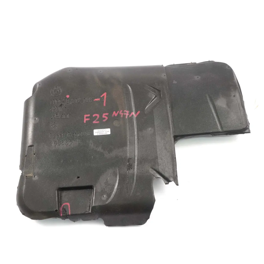 N47N Cache Moteur Diesel Acoustique pour BMW X3 F25 X5 F15 à propos du numéro de pièce 8512198 BMW X3 F25 X5 F15 N47N Cache Moteur Diesel Acoustique - SKU 8512198-1 - Numéro de pièce 8512198