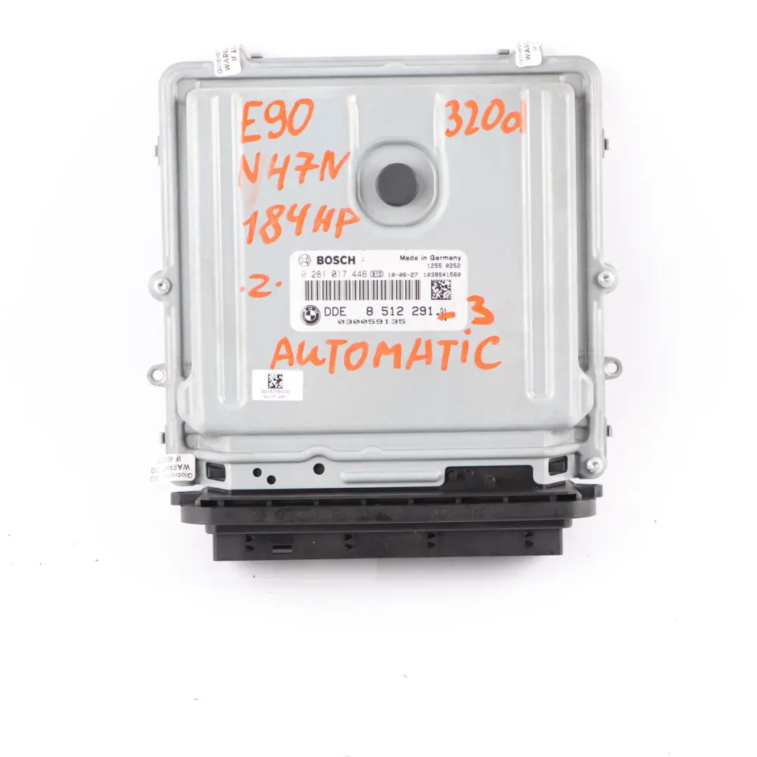 BMW E90 LCI N47N 320d 184HP ECU KIT DDE CAS 3 Key Automatic - SKU 8512291-3 - Part number 8512291
