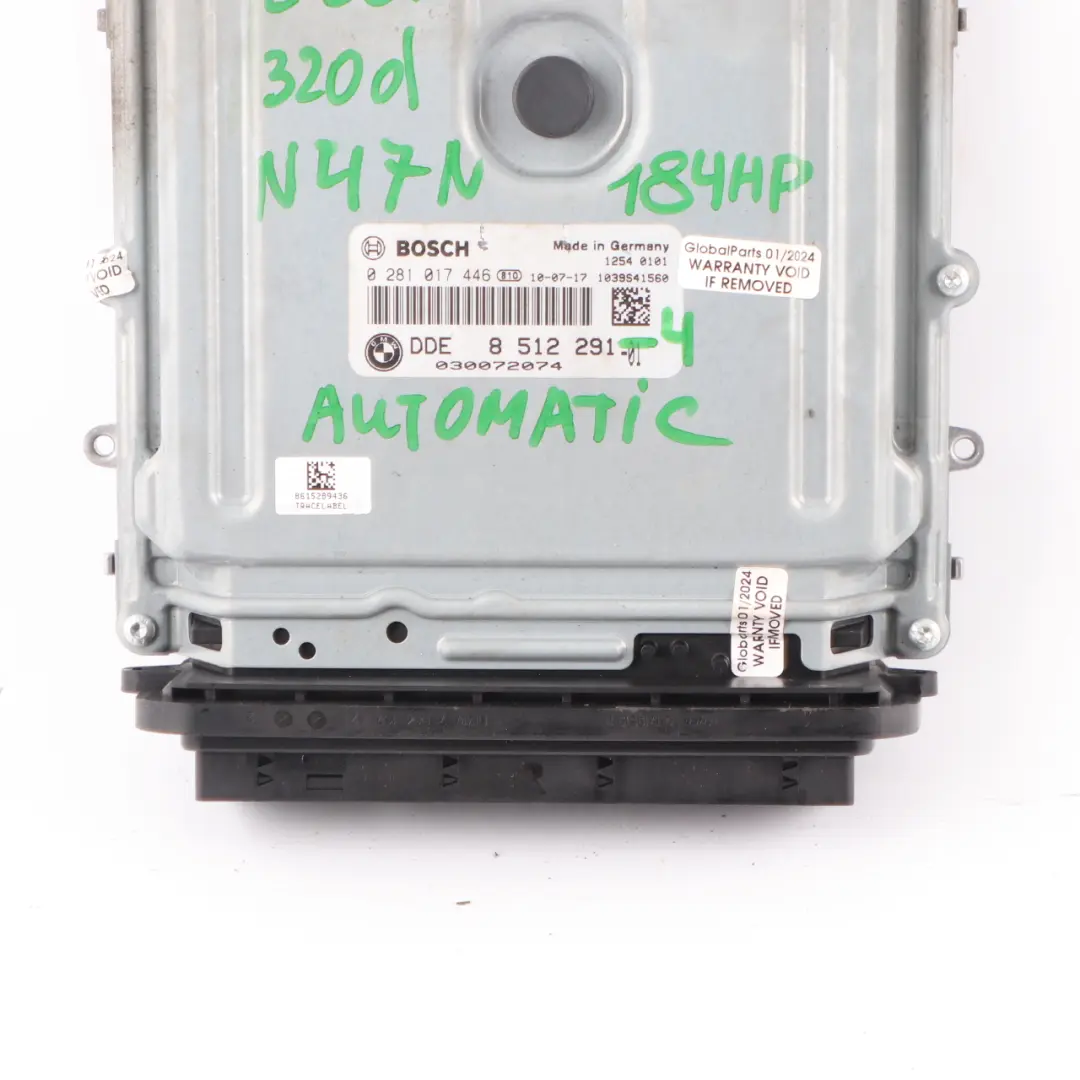 N47N 320d 184HP ECU Engine Unit DDE Automatic to BMW E90 E91 LCI with Part number 8512291 BMW E90 E91 LCI N47N 320d 184HP ECU Engine Unit DDE Automatic - SKU 8512291-4 - Part number 8512291