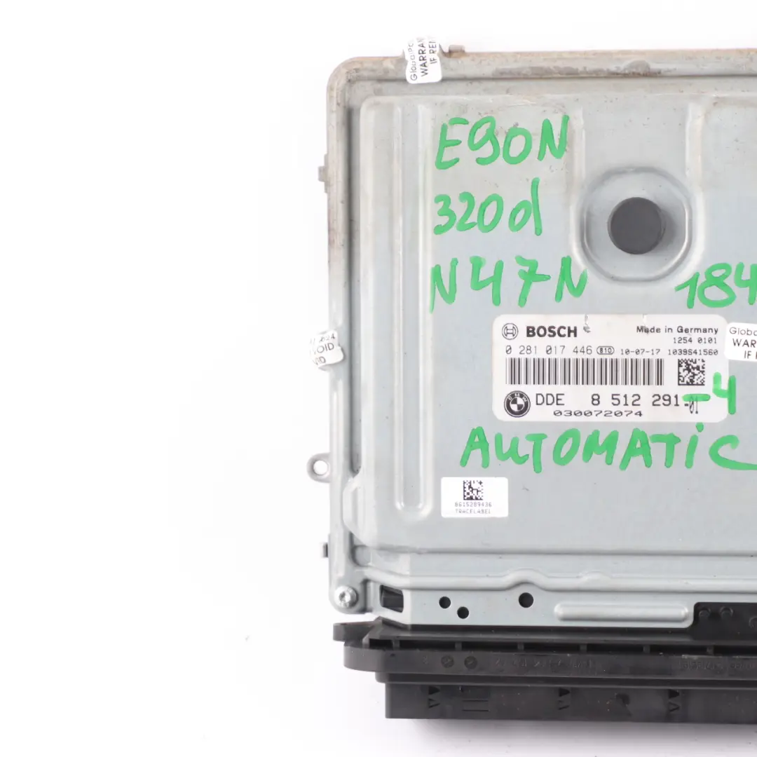 N47N 320d 184HP ECU Engine Unit DDE Automatic to BMW E90 E91 LCI with Part number 8512291 BMW E90 E91 LCI N47N 320d 184HP ECU Engine Unit DDE Automatic - SKU 8512291-4 - Part number 8512291