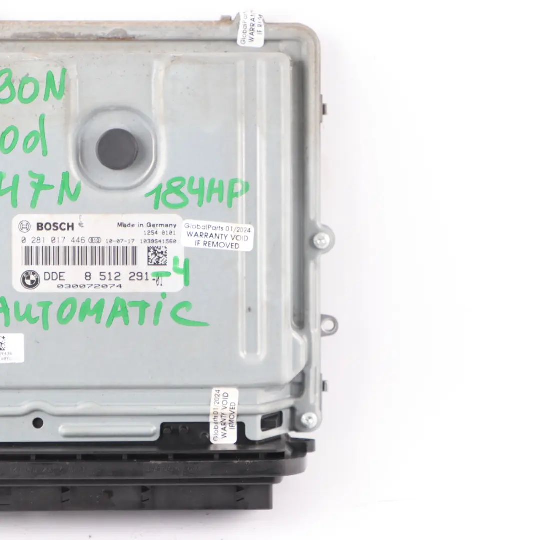 N47N 320d 184HP ECU Engine Unit DDE Automatic to BMW E90 E91 LCI with Part number 8512291 BMW E90 E91 LCI N47N 320d 184HP ECU Engine Unit DDE Automatic - SKU 8512291-4 - Part number 8512291