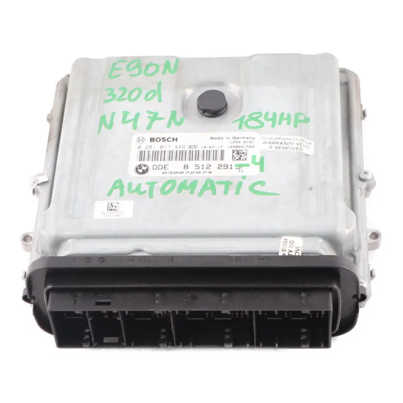 BMW E90 E91 LCI N47N 320d 184HP ECU Engine Unit DDE Automatic - SKU 8512291-4 - Part number 8512291