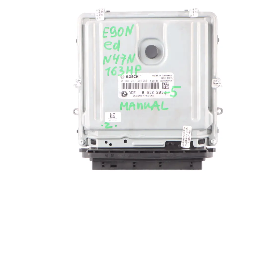 BMW E90 E91 LCI N47N 320d ed 163HP Engine ECU Kit DDE Manual - SKU 8512291-5 - Part number 8512291