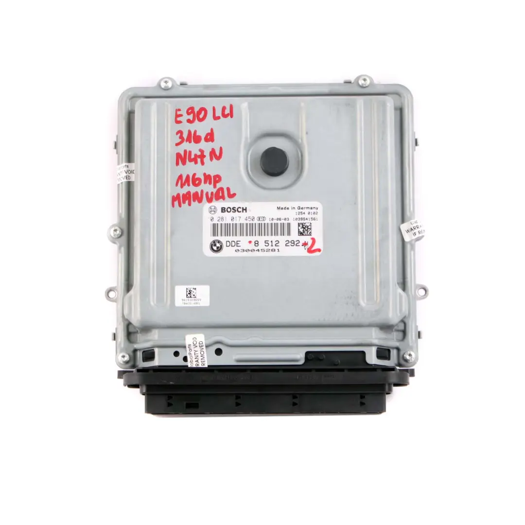 N47N 316d 116HP Motore ECU Kit DDE 8510832 CAS3 Chiave Manuale per BMW E90 E91 LCI con numero di parte 8512292 BMW E90 E91 LCI N47N 316d 116HP Motore ECU Kit DDE 8510832 CAS3 Chiave Manuale - SKU 8512292-2 - Numero di parte 8512292
