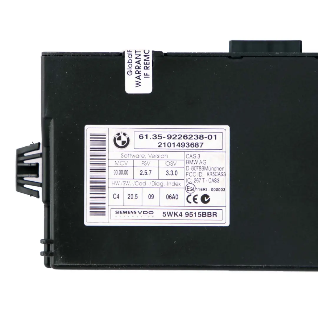 BMW E90 E91 LCI N47N 316d 116HP Motor ECU DDE 8510832 CAS3 Schlüssel Handbuch - SKU 8512292-2 - Teilenummer 8512292